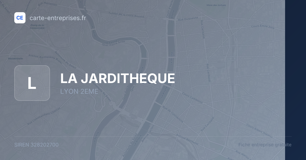 LA JARDITHEQUE — 328202700 — fiche entreprise