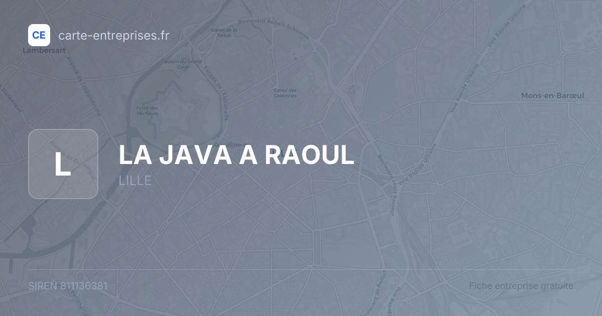 LA JAVA A RAOUL — 811136381 — fiche entreprise