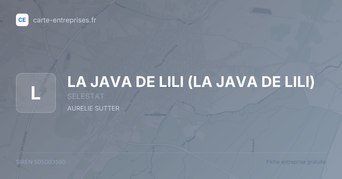 LA JAVA DE LILI — 505003590 — fiche entreprise