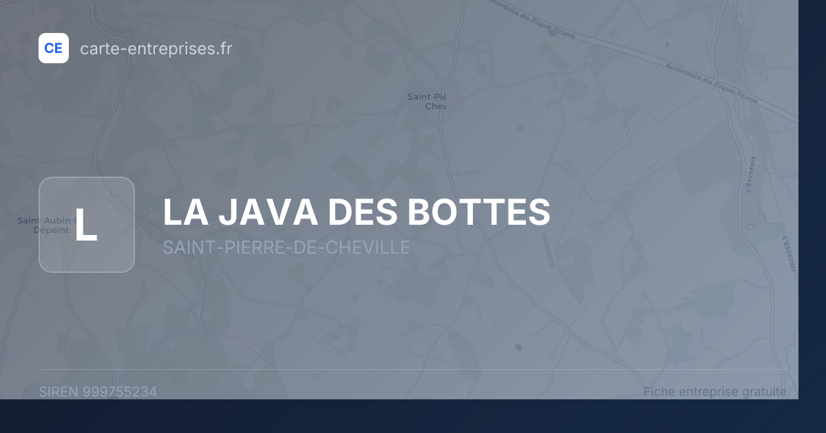 LA JAVA DES BOTTES — 999755234 — fiche entreprise