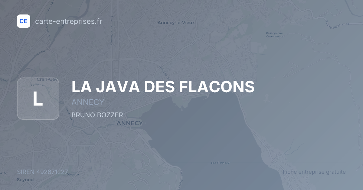 LA JAVA DES FLACONS — 492671227 — fiche entreprise