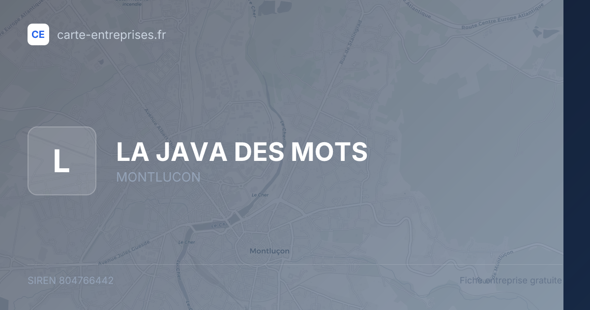 LA JAVA DES MOTS — 804766442 — fiche entreprise