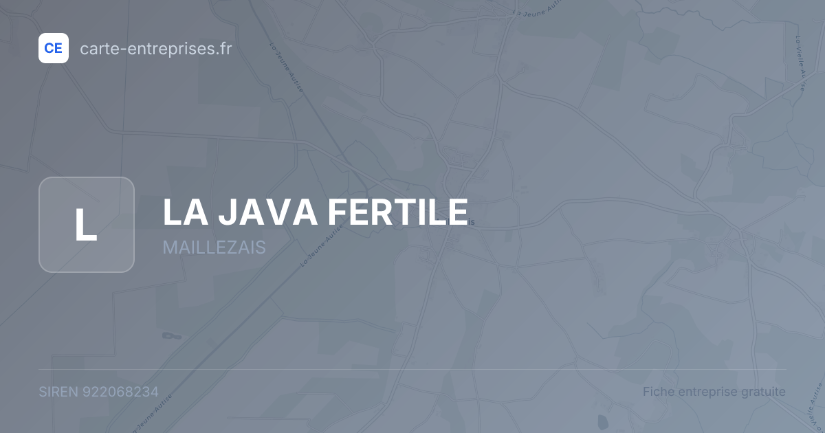 LA JAVA FERTILE — 922068234 — fiche entreprise