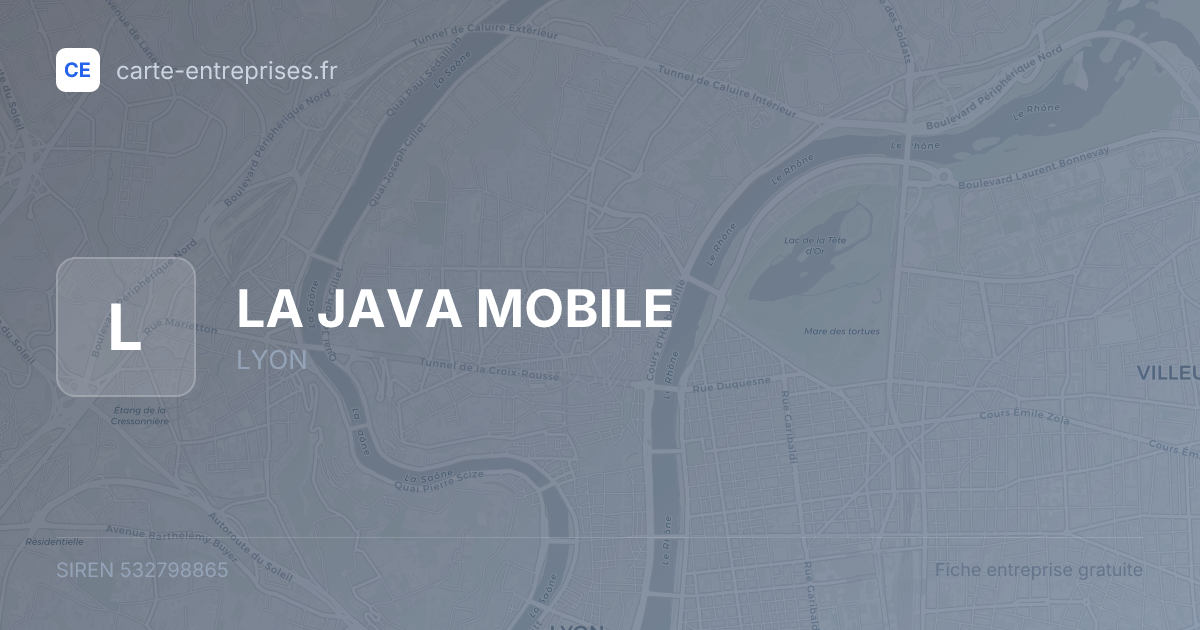 LA JAVA MOBILE — 532798865 — fiche entreprise
