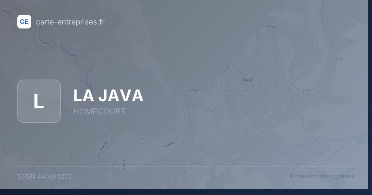 LA JAVA — 440293272 — fiche entreprise