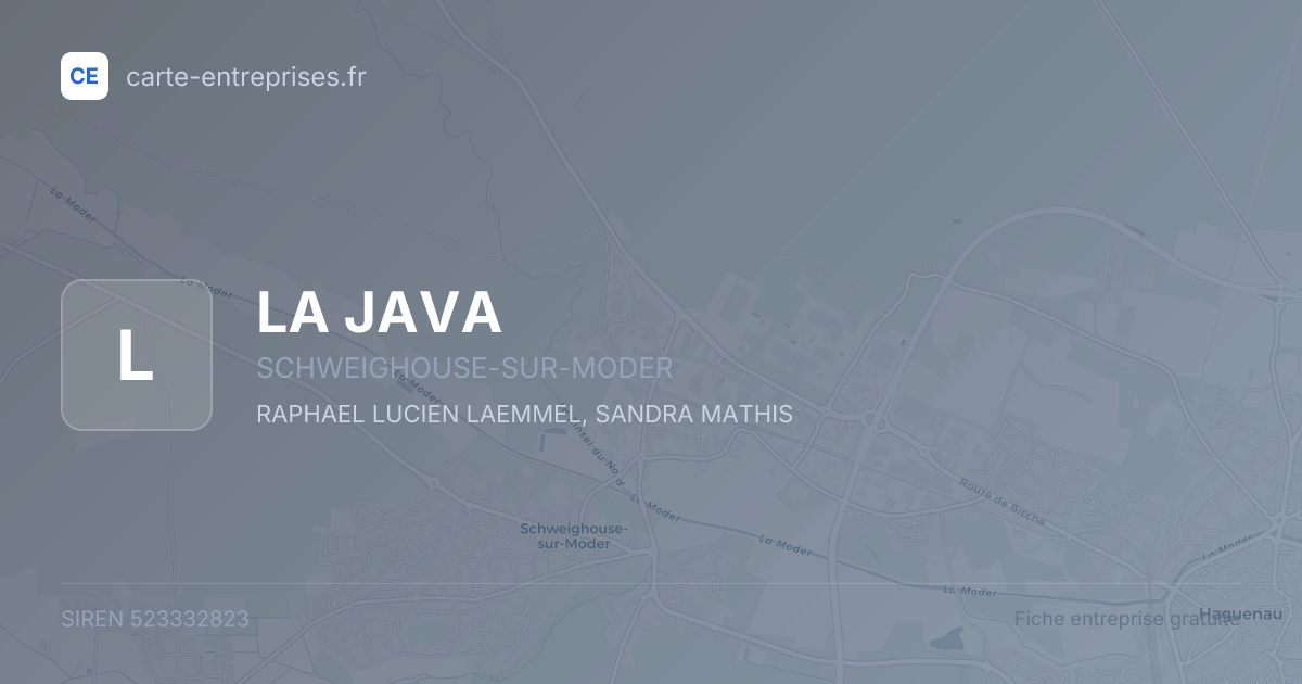 LA JAVA — 523332823 — fiche entreprise
