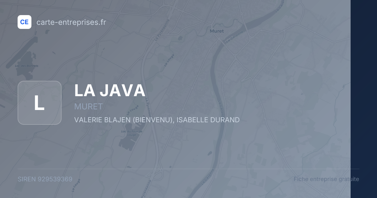 LA JAVA — 929539369 — fiche entreprise