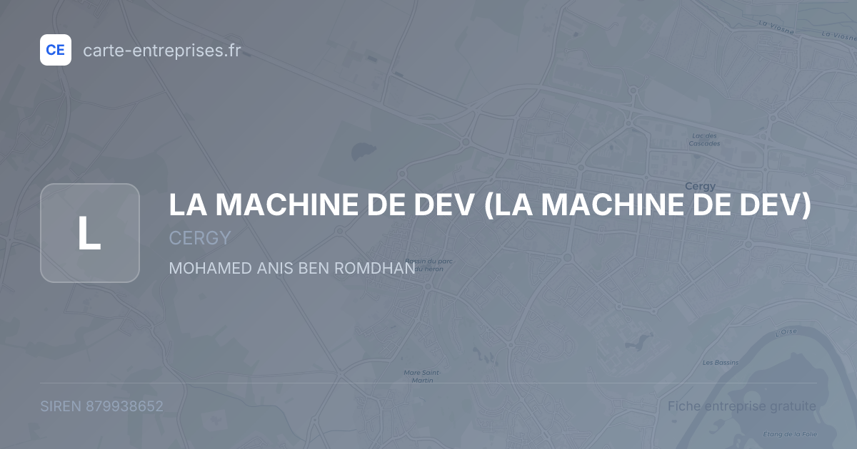 LA MACHINE DE DEV — 879938652 — fiche entreprise