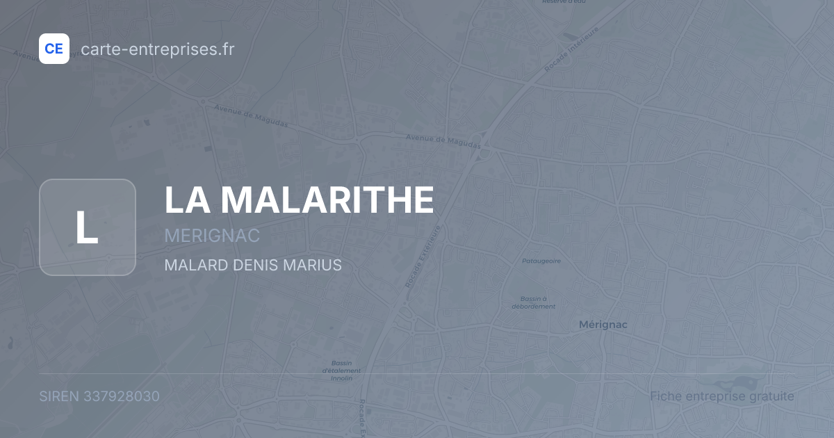 LA MALARITHE — 337928030 — fiche entreprise