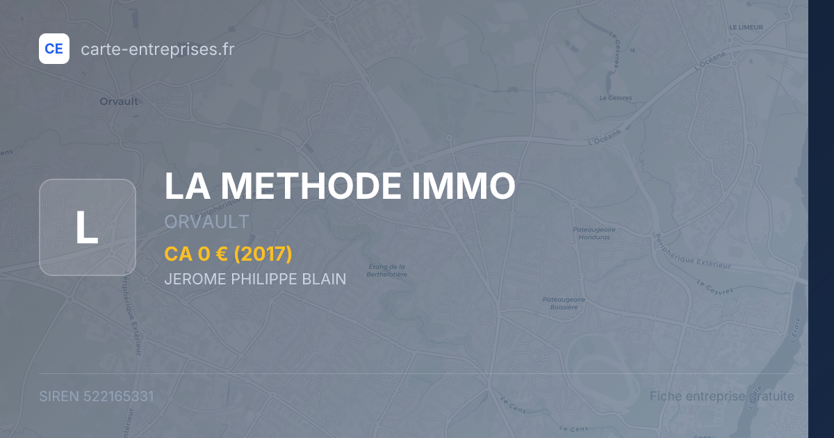 LA METHODE IMMO — 522165331 — fiche entreprise