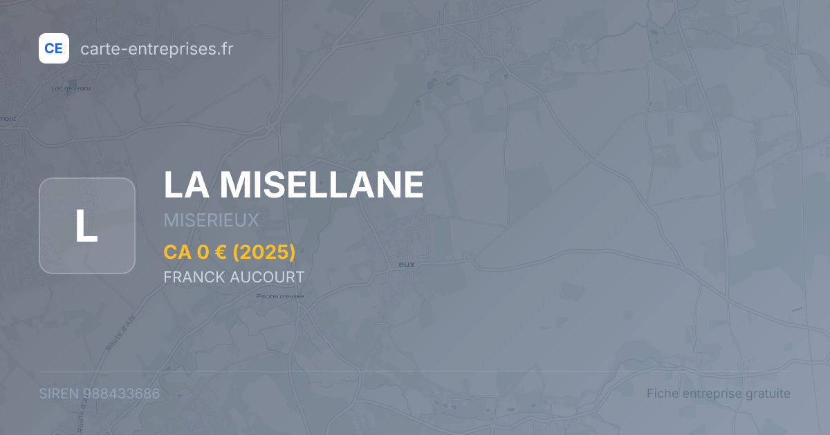 LA MISELLANE — 988433686 — fiche entreprise