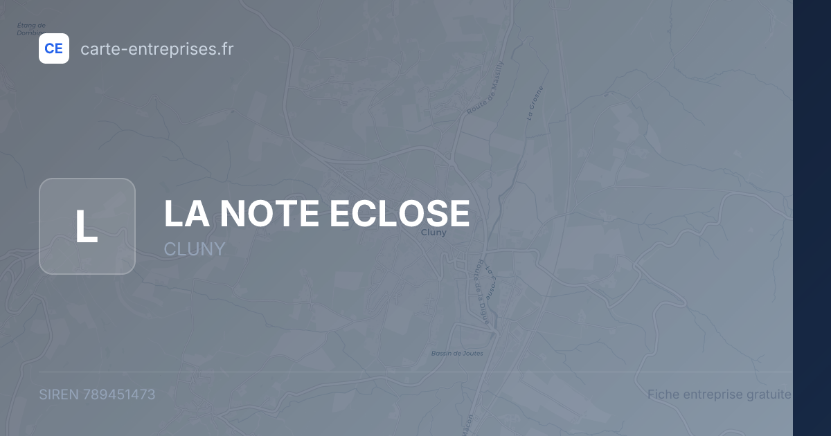 LA NOTE ECLOSE — 789451473 — fiche entreprise