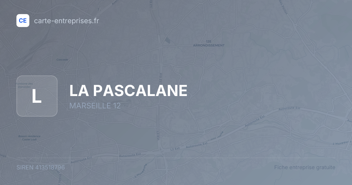LA PASCALANE — 413518796 — fiche entreprise