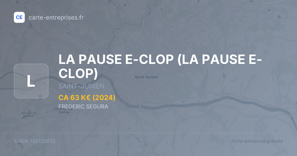 LA PAUSE E-CLOP — 792135832 — fiche entreprise