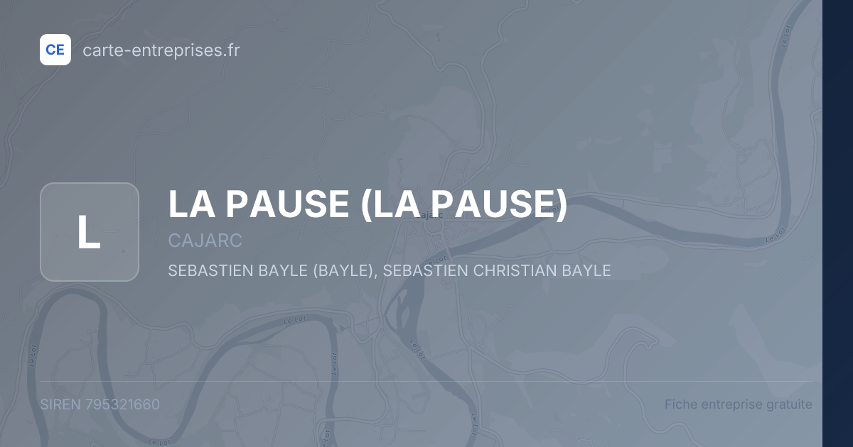 LA PAUSE — 795321660 — fiche entreprise