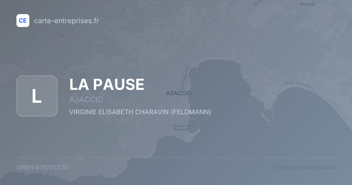 LA PAUSE — 829205335 — fiche entreprise