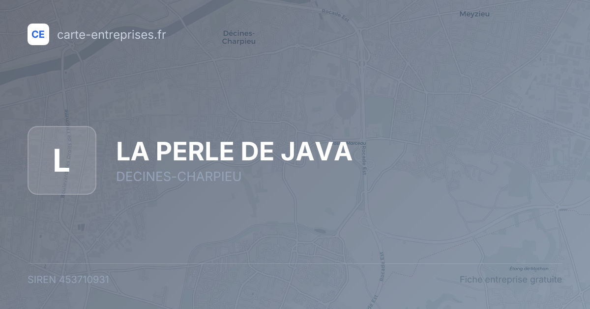 LA PERLE DE JAVA — 453710931 — fiche entreprise