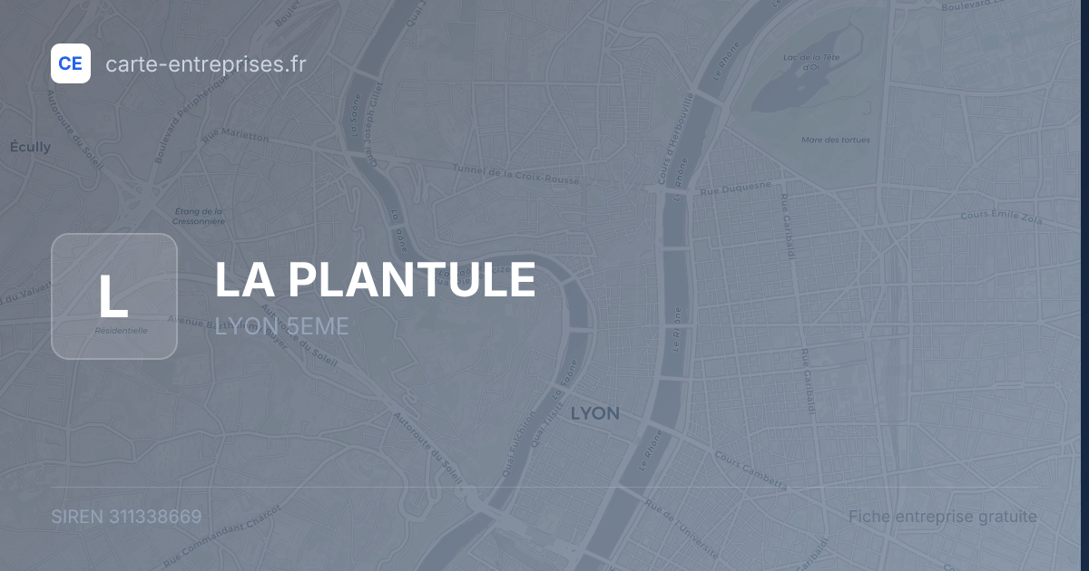 LA PLANTULE — 311338669 — fiche entreprise
