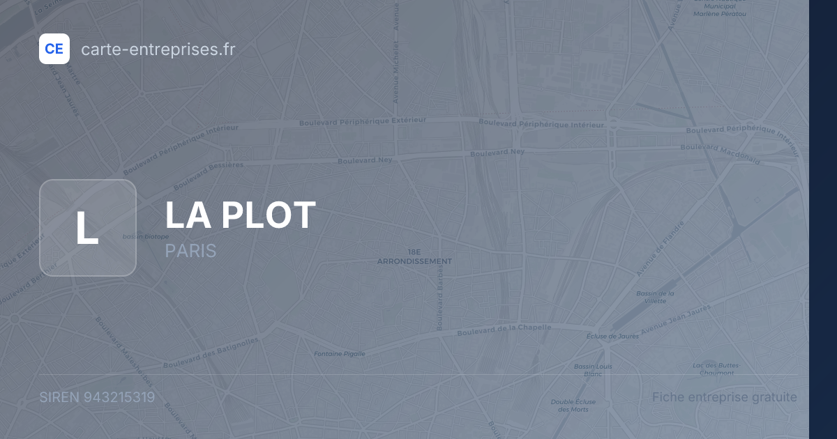 LA PLOT — 943215319 — fiche entreprise