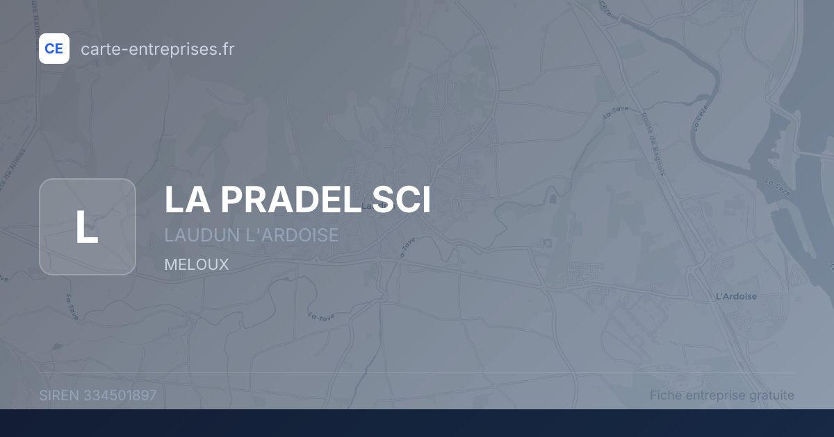 LA PRADEL SCI — 334501897 — fiche entreprise