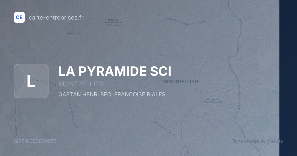 LA PYRAMIDE SCI — 353830557 — fiche entreprise