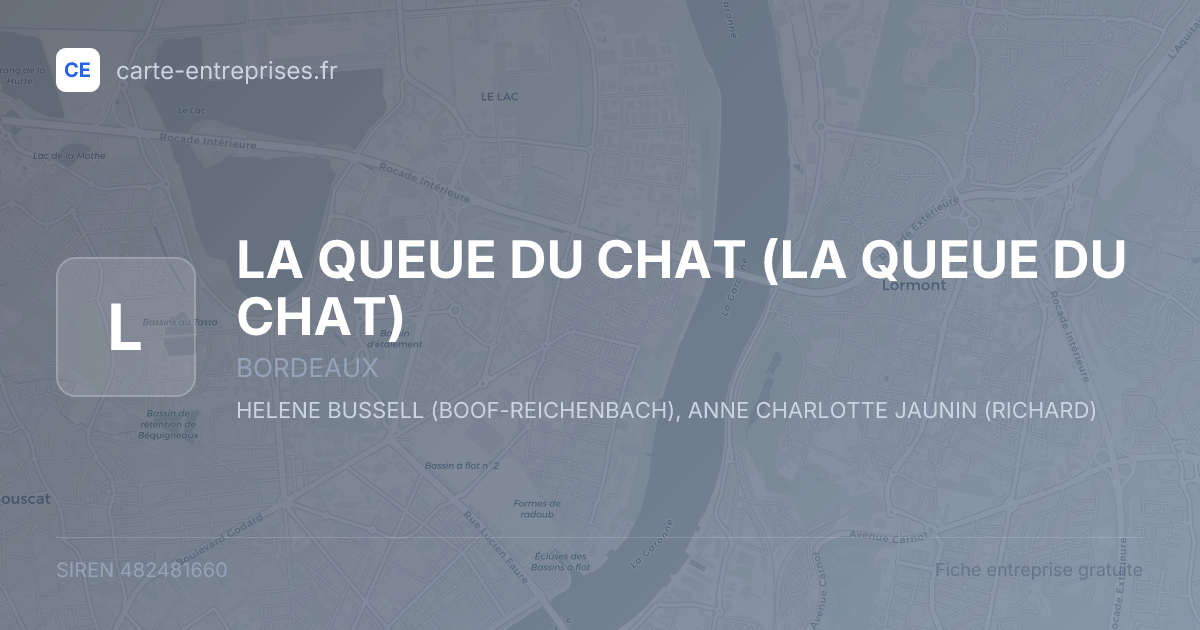 LA QUEUE DU CHAT — 482481660 — fiche entreprise