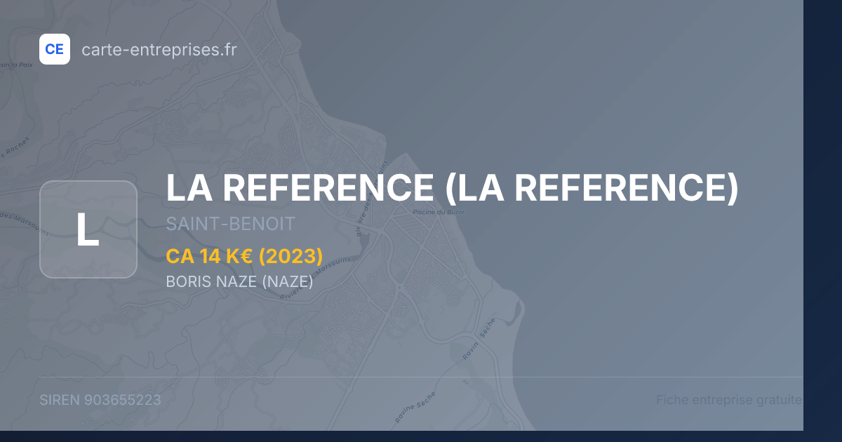 LA REFERENCE — 903655223 — fiche entreprise