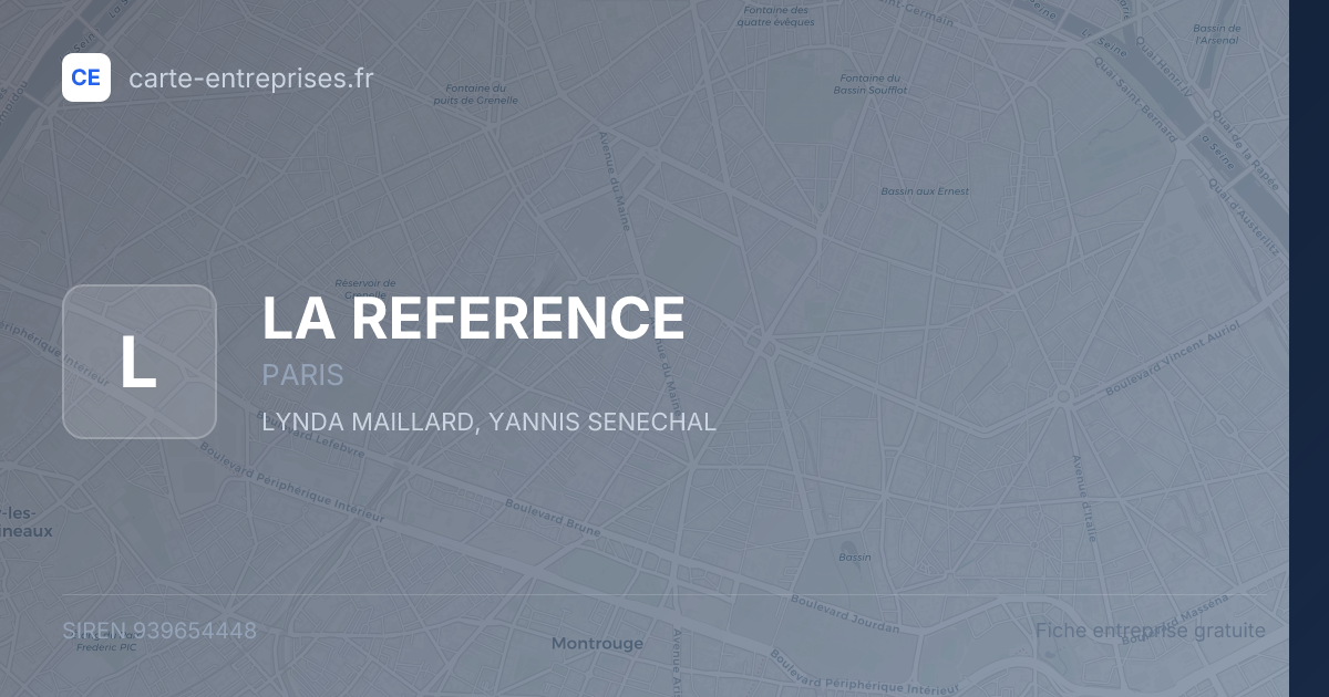 LA REFERENCE — 939654448 — fiche entreprise