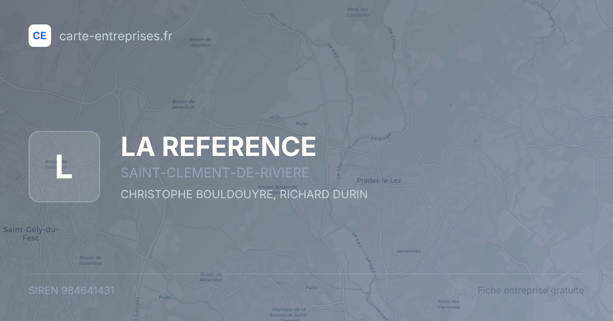 LA REFERENCE — 984641431 — fiche entreprise