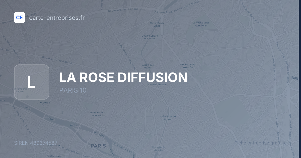 LA ROSE DIFFUSION — 489374587 — fiche entreprise