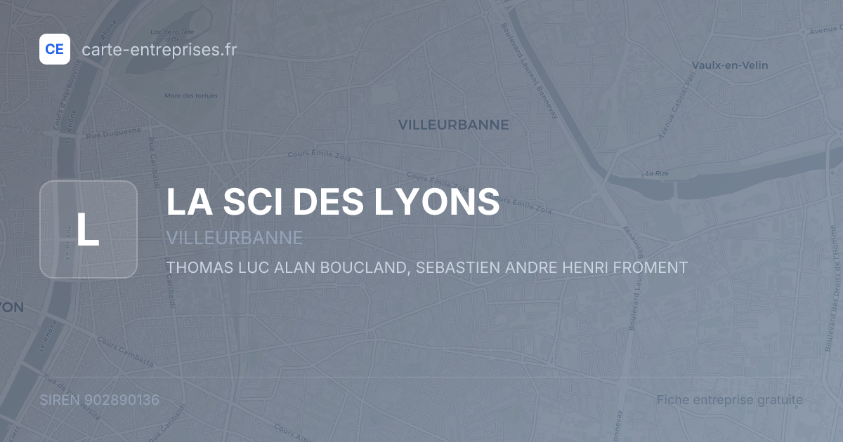 LA SCI DES LYONS — 902890136 — fiche entreprise