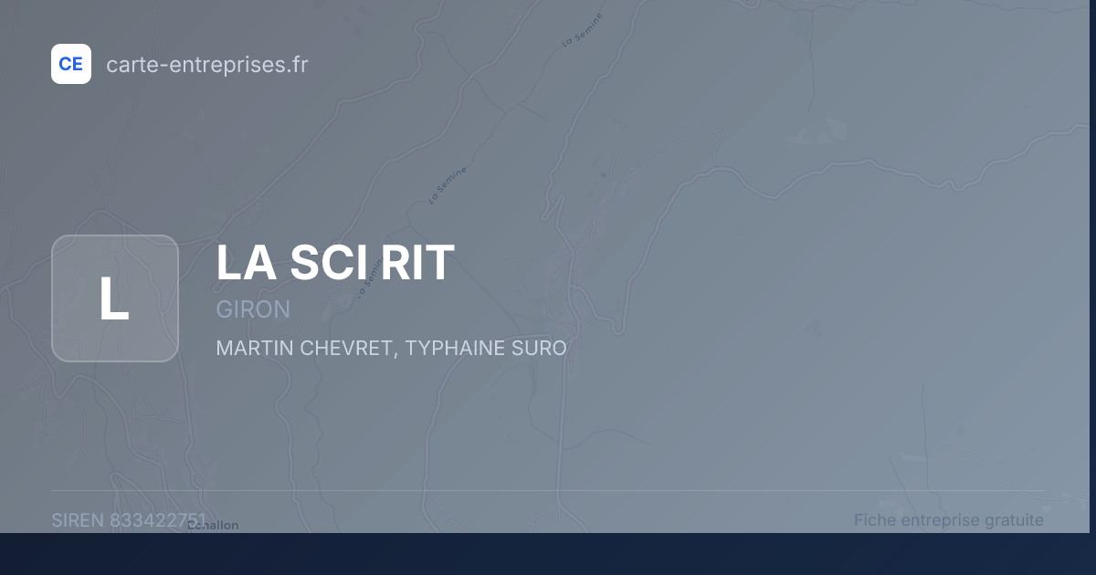 LA SCI RIT — 833422751 — fiche entreprise
