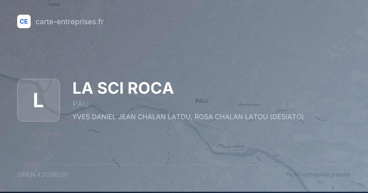 LA SCI ROCA — 431288281 — fiche entreprise