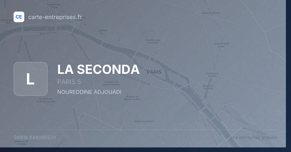 LA SECONDA — 844095570 — fiche entreprise