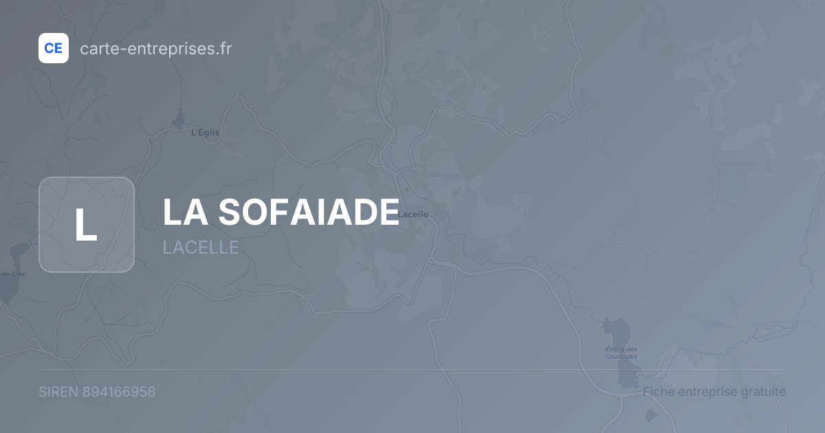 LA SOFAIADE — 894166958 — fiche entreprise