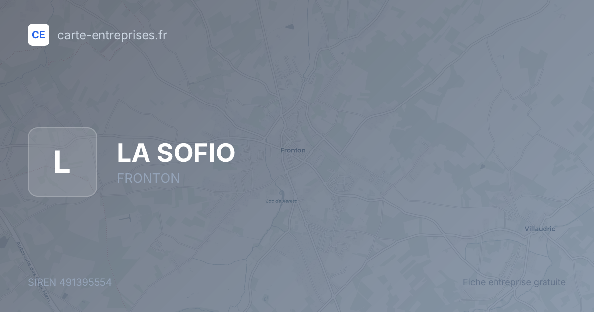 LA SOFIO — 491395554 — fiche entreprise