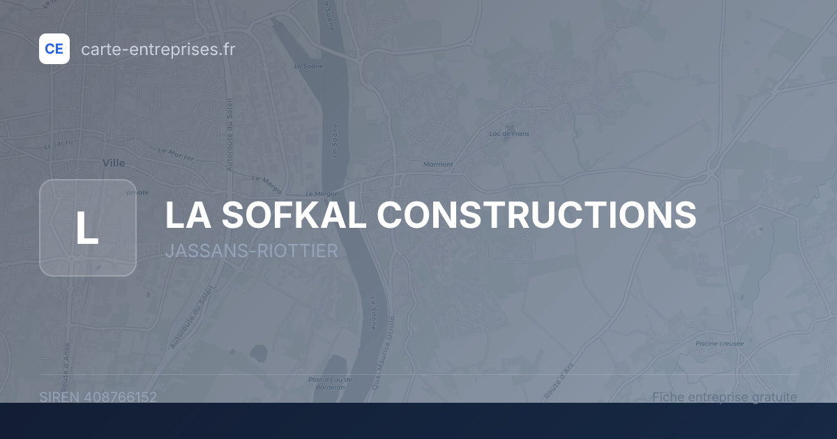 LA SOFKAL CONSTRUCTIONS — 408766152 — fiche entreprise