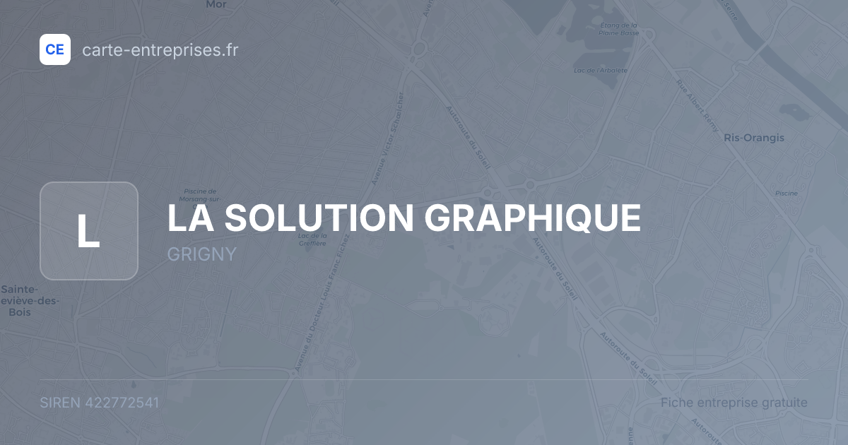 LA SOLUTION GRAPHIQUE — 422772541 — fiche entreprise
