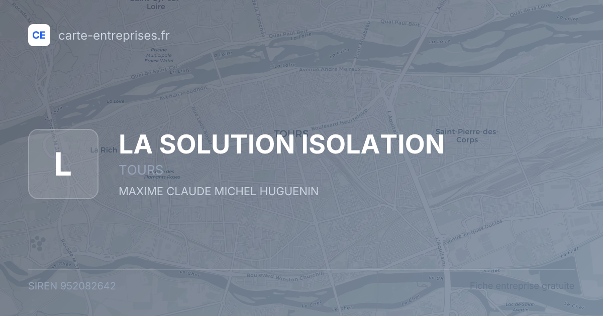 LA SOLUTION ISOLATION — 952082642 — fiche entreprise
