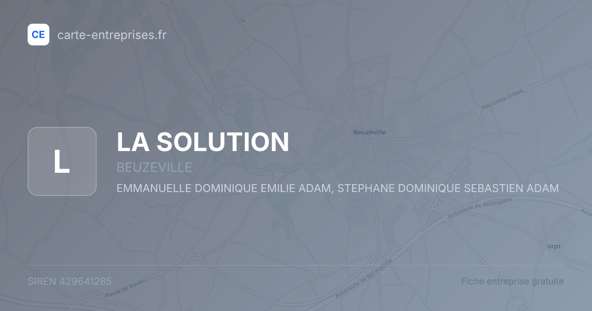 LA SOLUTION — 429641285 — fiche entreprise