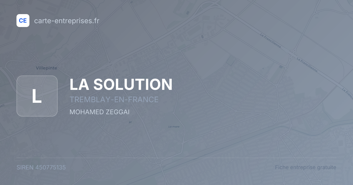 LA SOLUTION — 450775135 — fiche entreprise