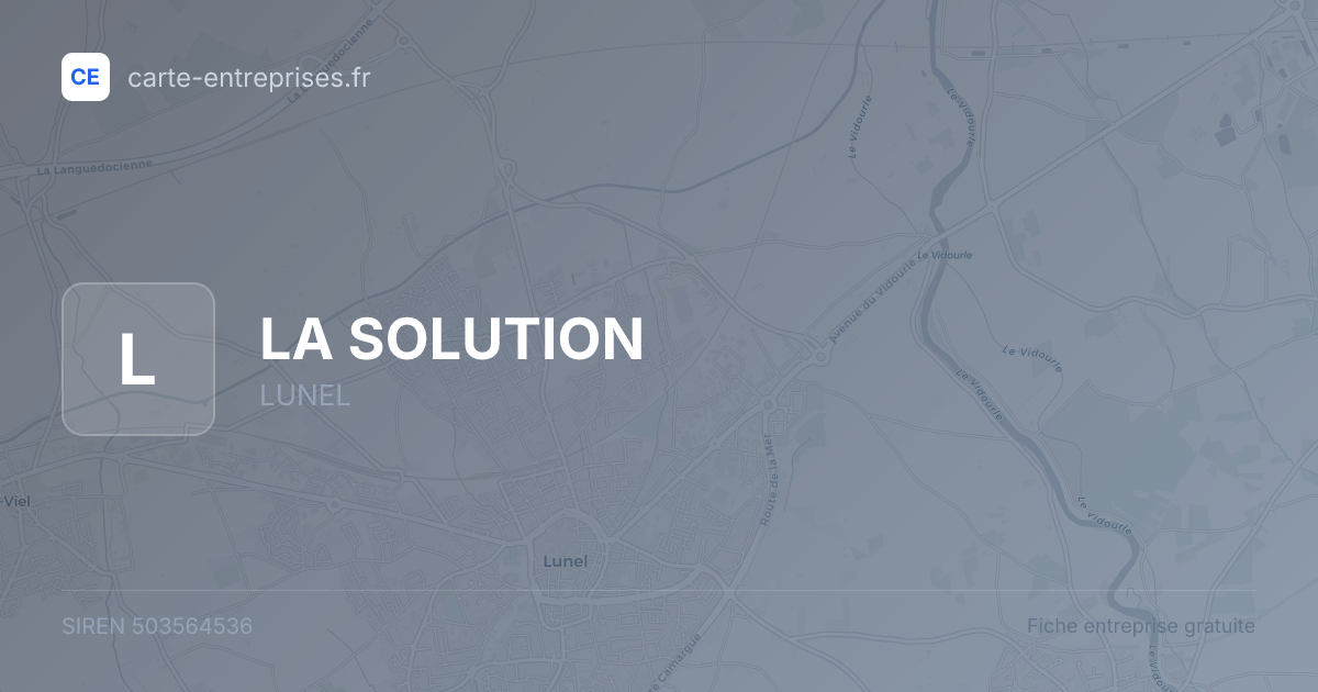 LA SOLUTION — 503564536 — fiche entreprise