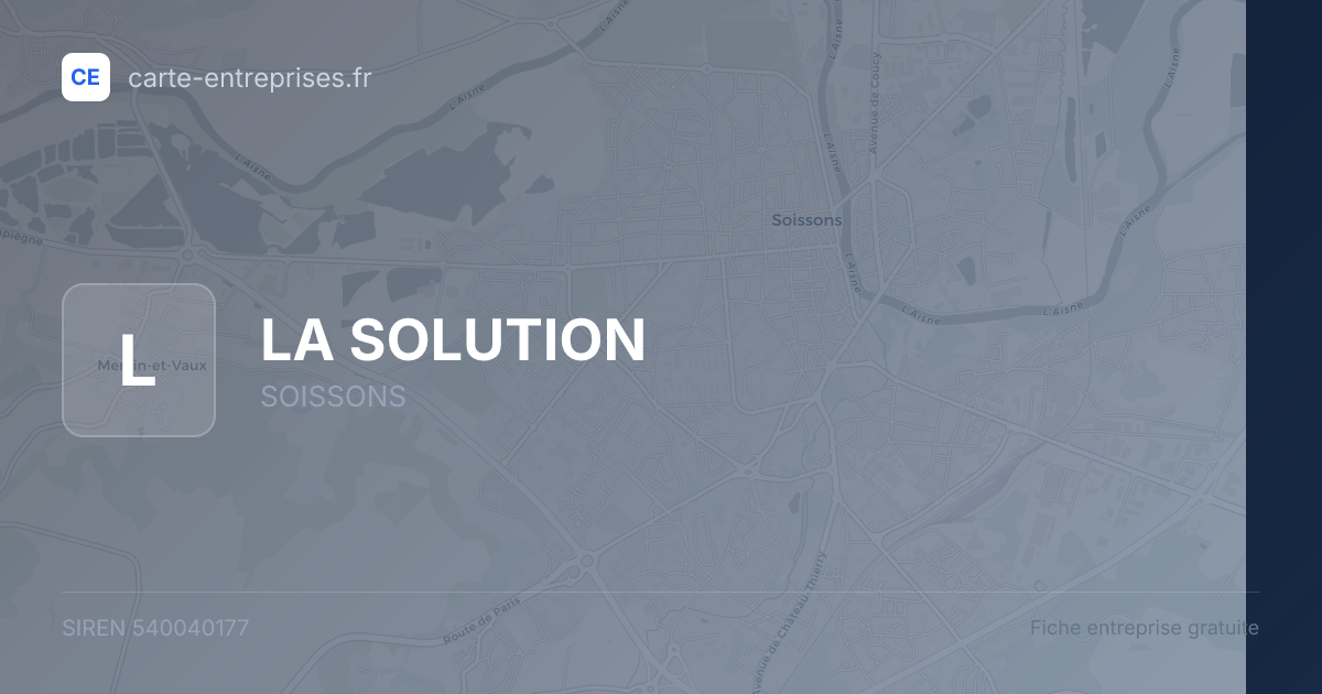 LA SOLUTION — 540040177 — fiche entreprise