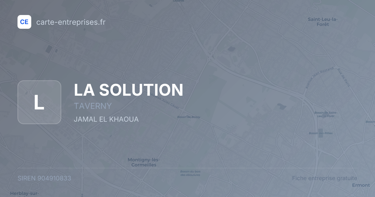 LA SOLUTION — 904910833 — fiche entreprise
