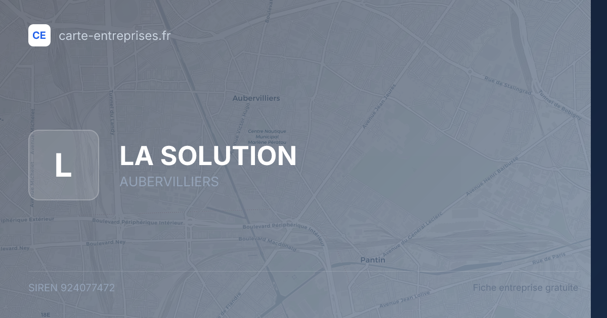 LA SOLUTION — 924077472 — fiche entreprise