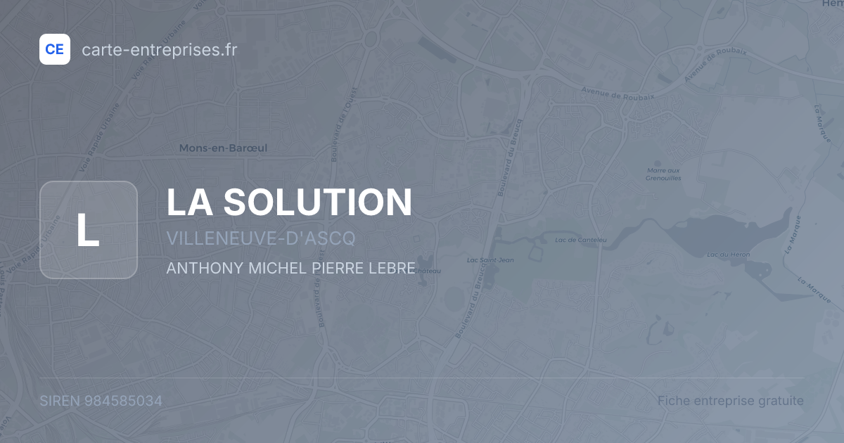 LA SOLUTION — 984585034 — fiche entreprise
