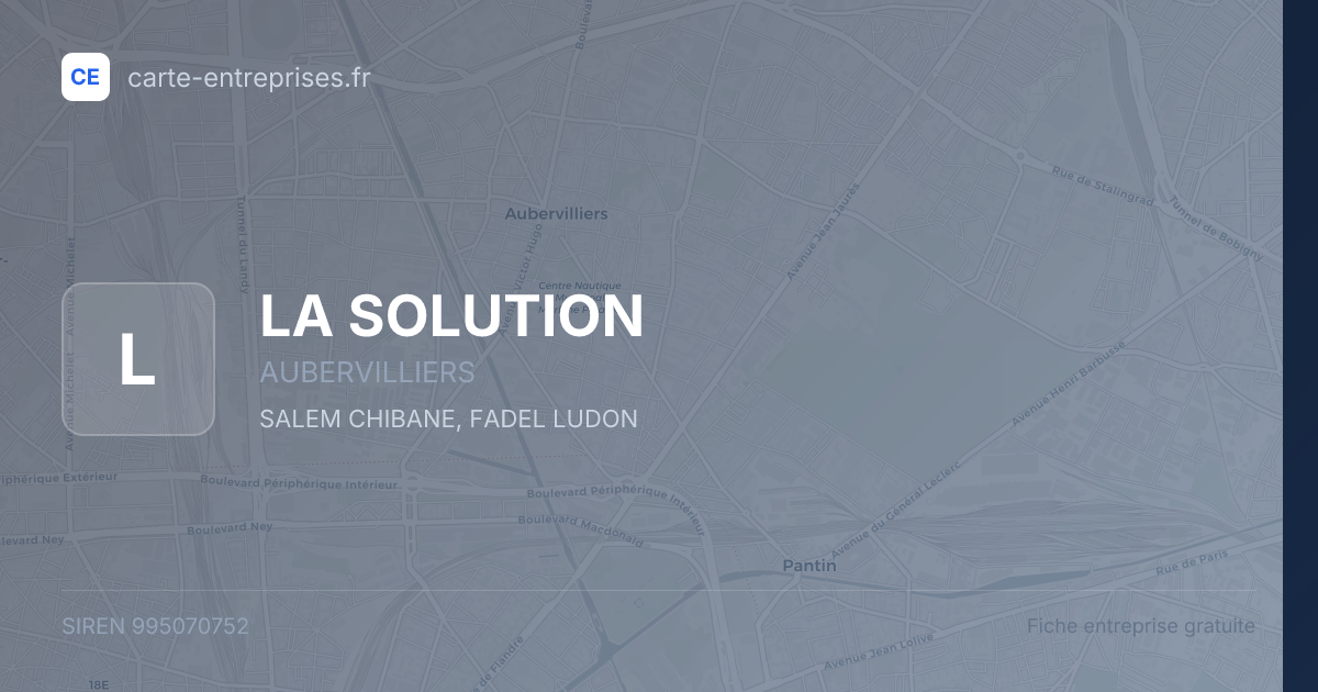 LA SOLUTION — 995070752 — fiche entreprise