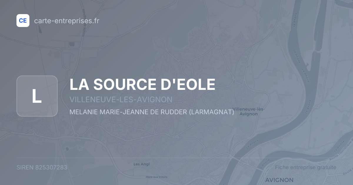LA SOURCE D'EOLE — 825307283 — fiche entreprise