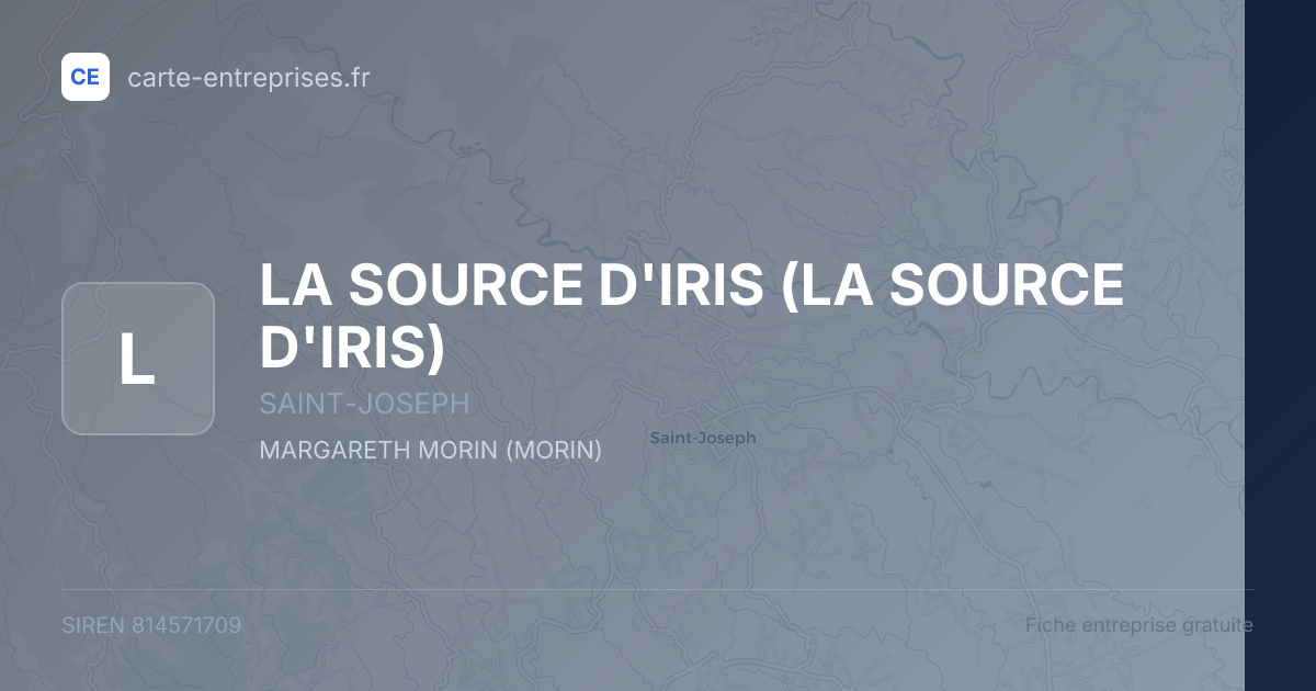 LA SOURCE D'IRIS — 814571709 — fiche entreprise