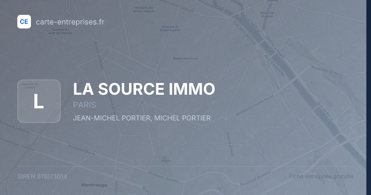 LA SOURCE IMMO — 811073014 — fiche entreprise